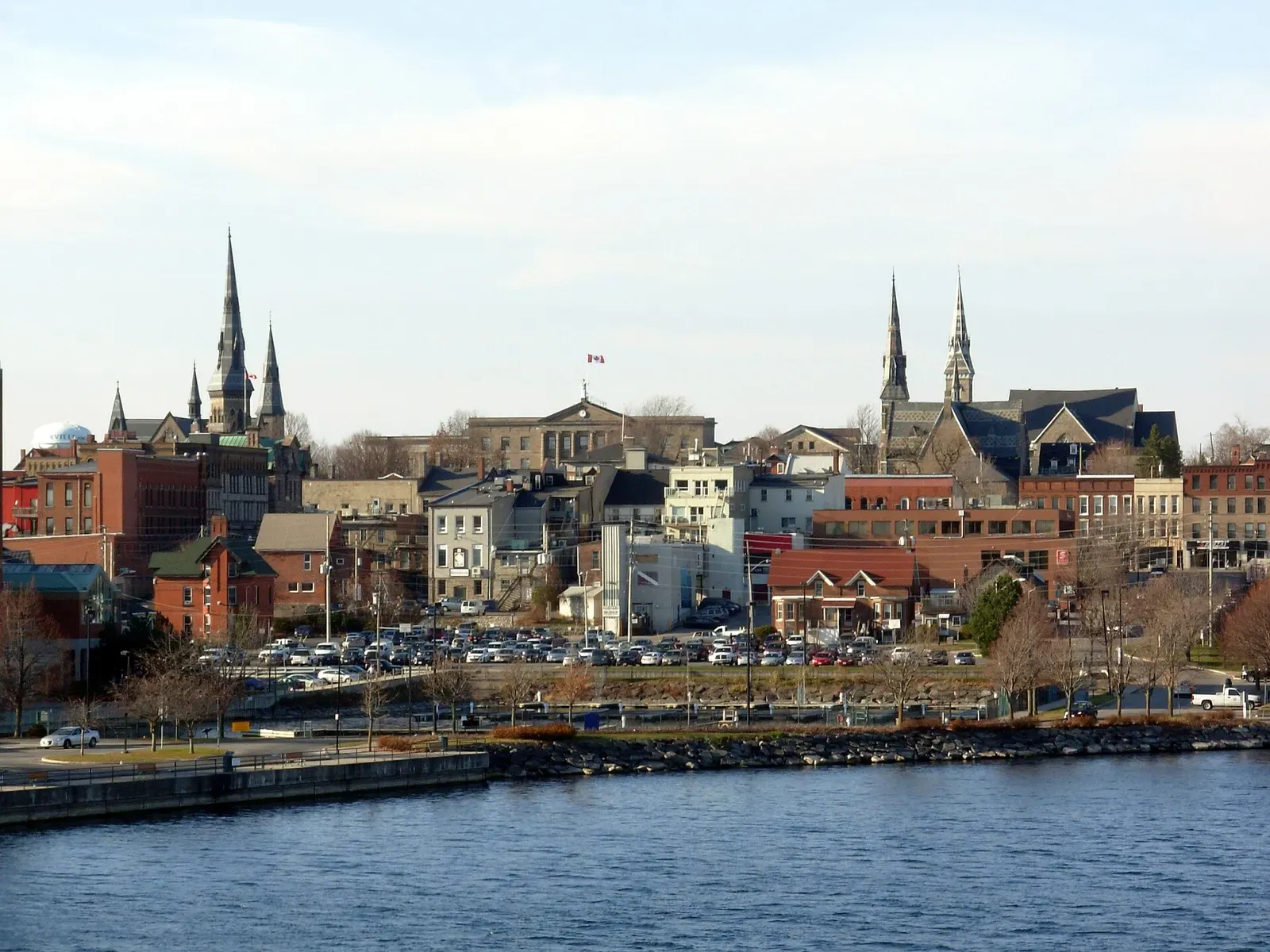 Brockville skyline and waterfront along the St. Lawrence River, Ontario, Canada