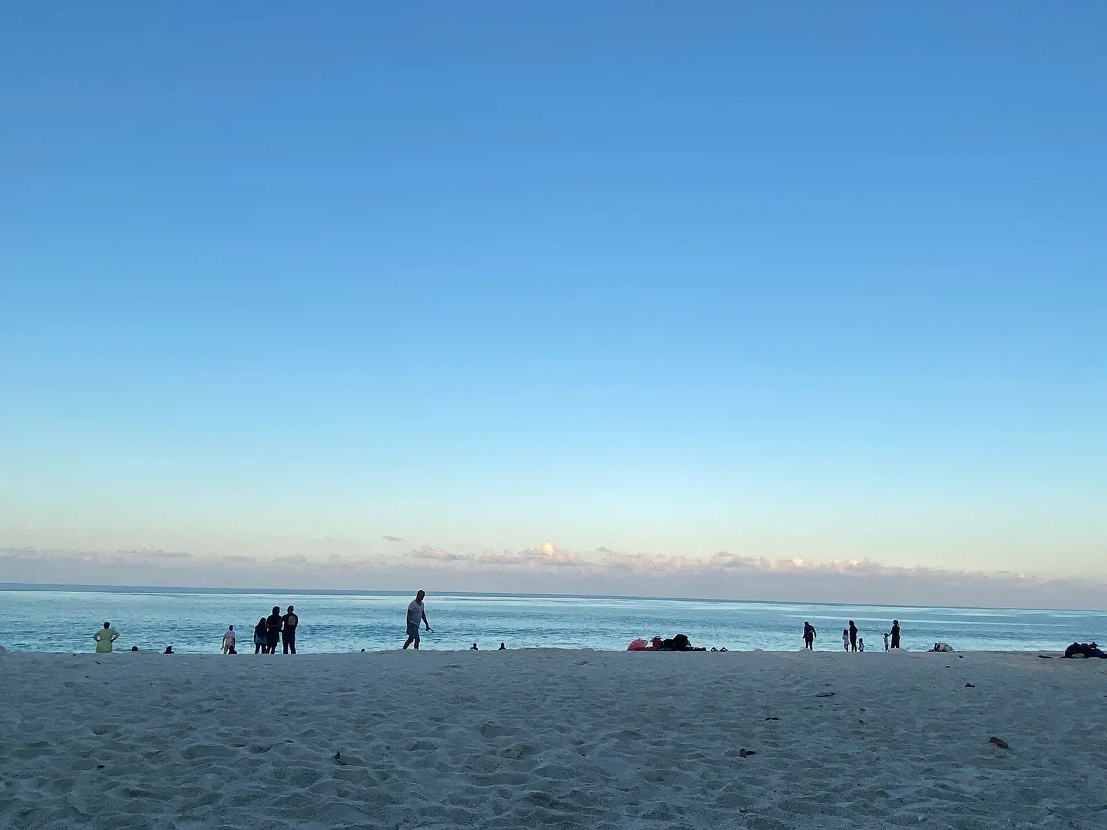Dusk light over the sandy shoreline at Thoondu beach, Fuvahmulah, Maldives
